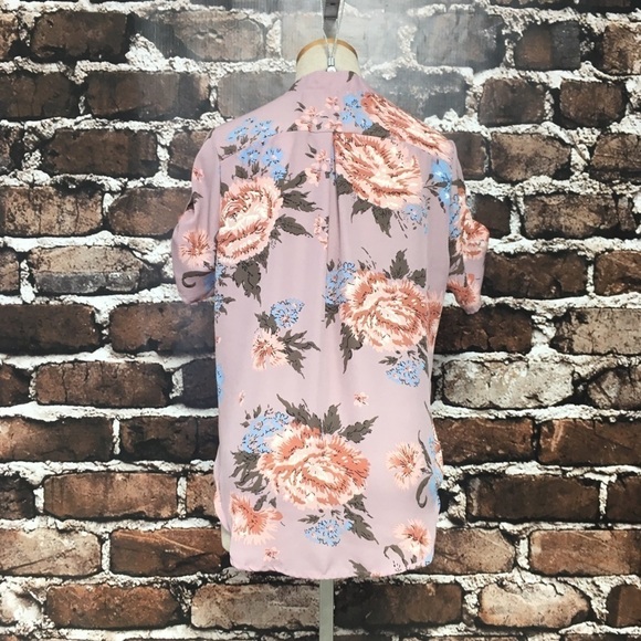 Liberty Love NWT Blouse Top Shirt Boho Floral Pink Blue Small - Picture 6 of 12